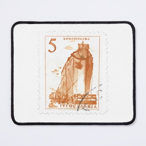 Item preview, Vintage Orange Ship Postage Stamp designed and sold by red-amber65.