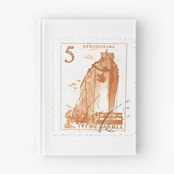 Item preview, Vintage Orange Ship Postage Stamp designed and sold by red-amber65.