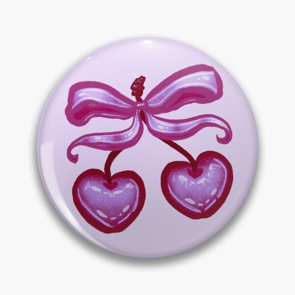 Item preview, Preppy Vintage Coquette Purple Cherry Bow  designed and sold by BluwTuwip.
