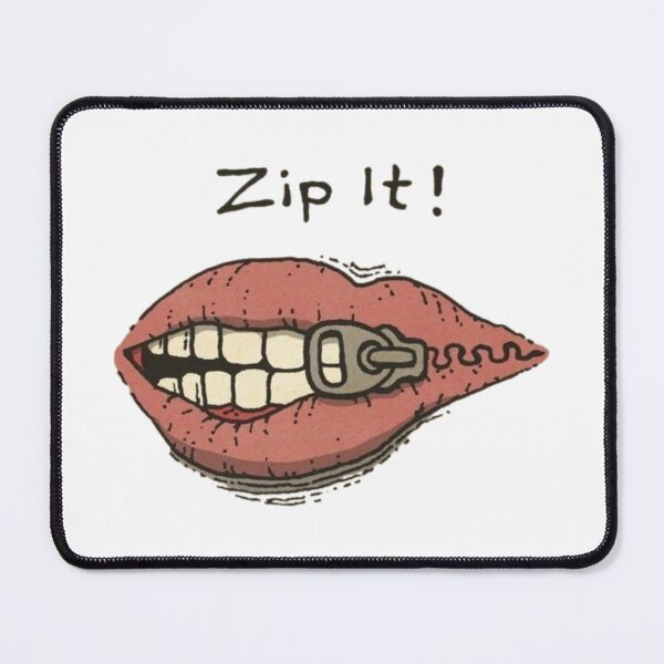 Item preview, Zip It! Lips with Zipper | Sarcastic Lowbrow Art Humor designed and sold by DESIGN DIMENSION .