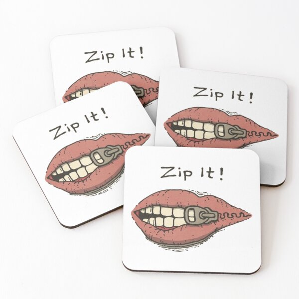 Item preview, Zip It! Lips with Zipper | Sarcastic Lowbrow Art Humor designed and sold by DESIGN DIMENSION .