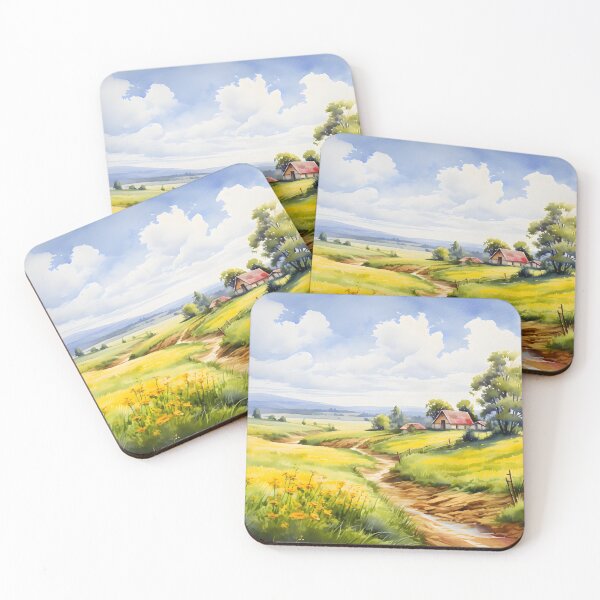 Item preview, Countryside Watercolor Background 06 designed and sold by CharlieDesings.