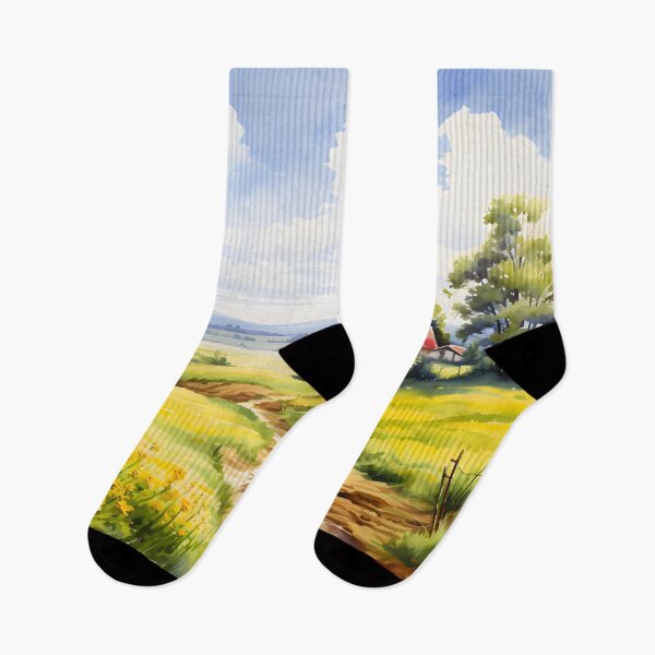 Item preview, Countryside Watercolor Background 06 designed and sold by CharlieDesings.