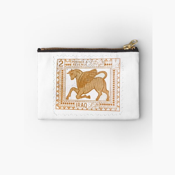 Item preview, Iraq Flying Horse Vintage Brown Postage Stamp designed and sold by red-amber65.