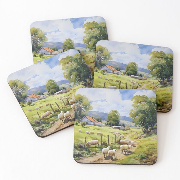 Item preview, Countryside Watercolor Background 07 designed and sold by CharlieDesings.