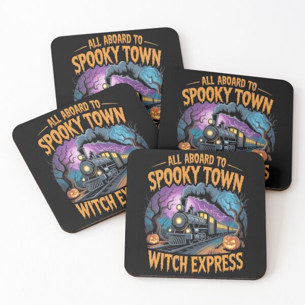 Item preview, Destination Haunt All Aboard To Spooky Town Witch Express Halloween Train Ride designed and sold by TeamLequid.