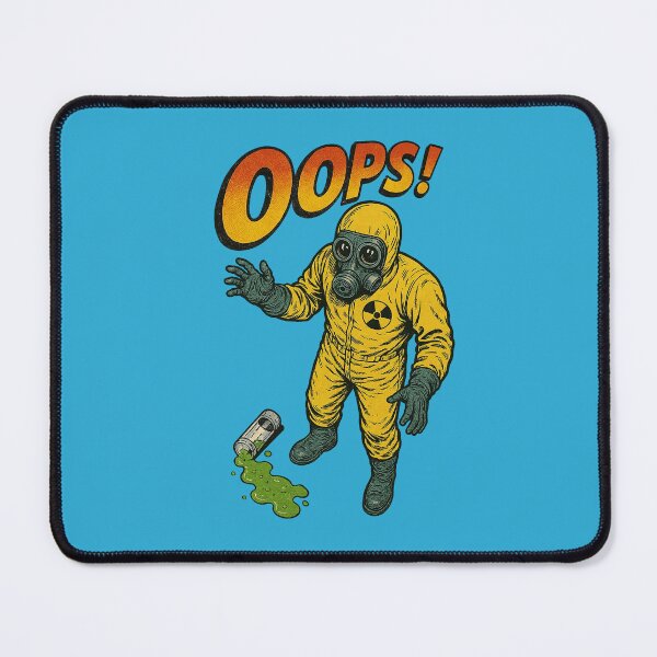Item preview, Retro Hazmat Accident – “OOPS!” Toxic Spill Vintage Comic Art designed and sold by The Devil's Bargain.