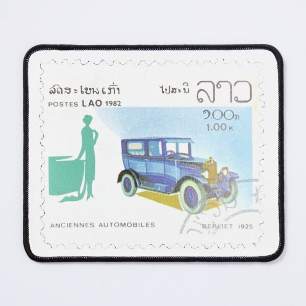 Item preview, Lao Blue Automobile Car Vintage Postage Stamp designed and sold by red-amber65.