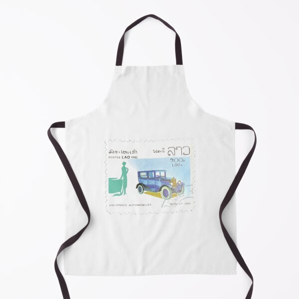 Item preview, Lao Blue Automobile Car Vintage Postage Stamp designed and sold by red-amber65.