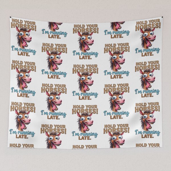 Item preview, A funny crazy horse with a quote designed and sold by LoneAngel.