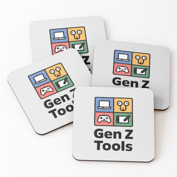 Item preview, Gen Z Tools Grid Design with Laptop, Gamepad, Drawing Tablet and Plug-Face Icon designed and sold by SplashTastic.