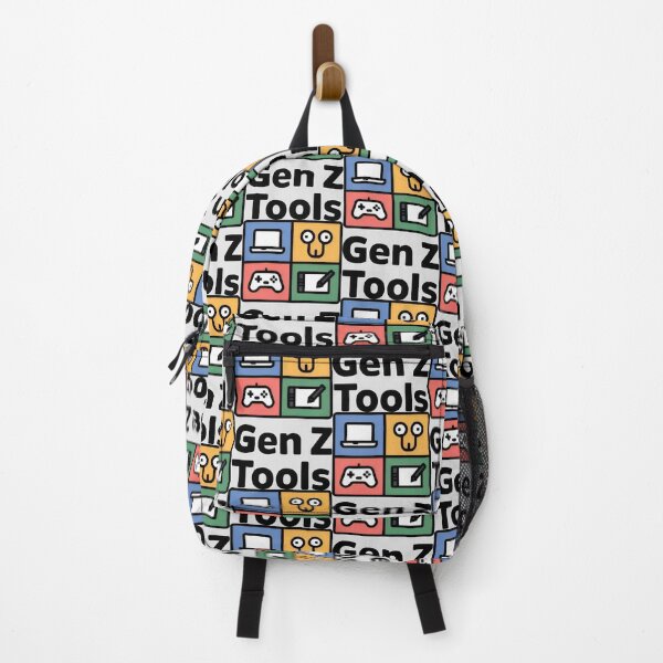 Item preview, Gen Z Tools Grid Design with Laptop, Gamepad, Drawing Tablet and Plug-Face Icon designed and sold by SplashTastic.