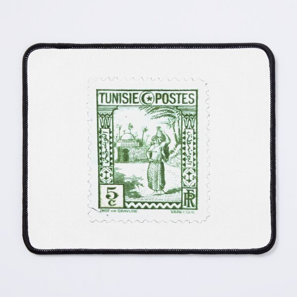 Item preview, Tunisia Poste Green Vintage Postage Stamp designed and sold by red-amber65.