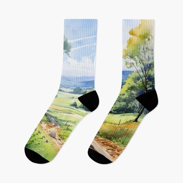 Item preview, Countryside Watercolor Background 08 designed and sold by CharlieDesings.
