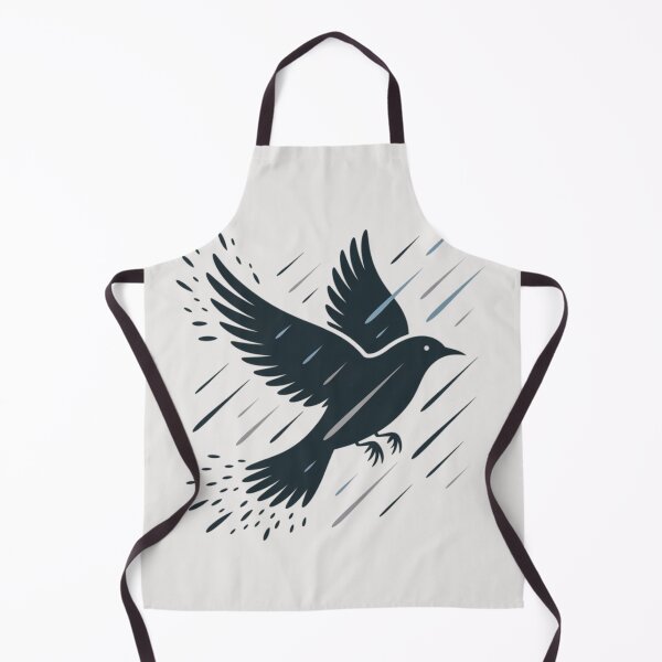 Item preview, a bird flying alone in the pouring rain designed and sold by 123ks.