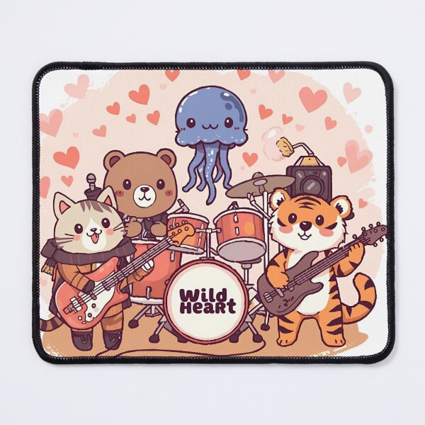 Item preview, Wildheart – Kawaii Animal Band Playing Live designed and sold by Lolabellebear81.