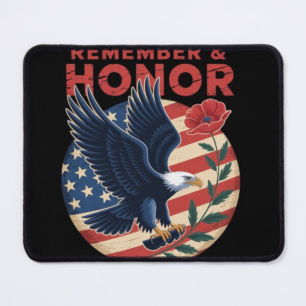 Item preview, Remember Honor Us Flag Eagle Poppy Flower Memorial Day Women designed and sold by SiegridOffical.