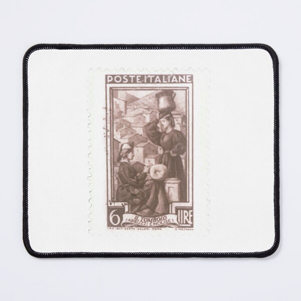 Item preview, Italian Sepia Brown Italy Vintage Postage Stamp designed and sold by red-amber65.
