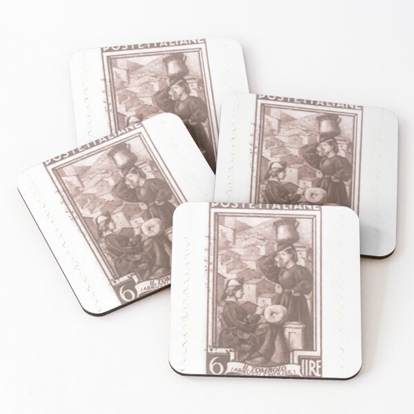 Item preview, Italian Sepia Brown Italy Vintage Postage Stamp designed and sold by red-amber65.