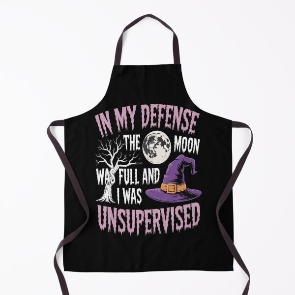 Item preview, Full Moon Folly In My Defense The Moon Was Full And I Was Unsupervised Witch Hat Halloween Spooky Night designed and sold by TeamLequid.
