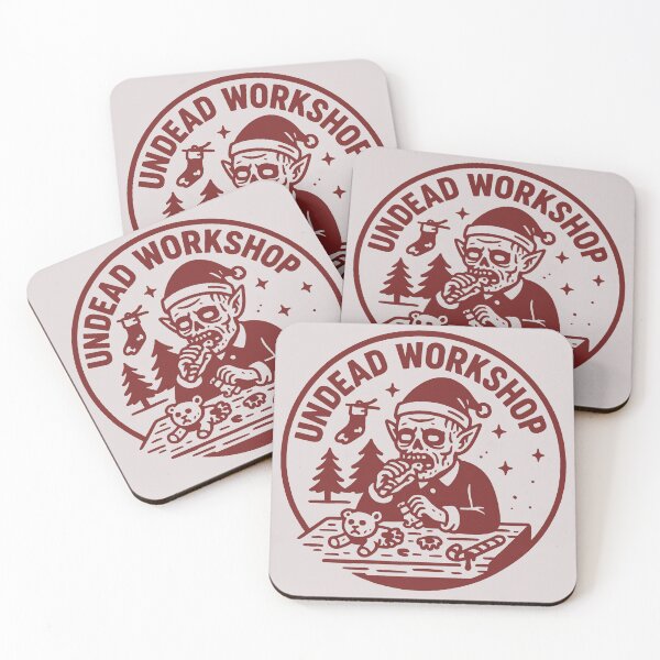 Item preview, Undead Workshop – Dark Christmas Elf Horror Badge designed and sold by Tattee.