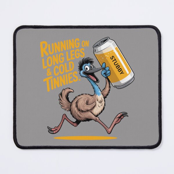 Item preview, Cold Tinnies And Long Legs: Emu Mode Activated: Emu Edition - Funny Emu Animal Drinking T-Shirt designed and sold by Camel & Quirk.