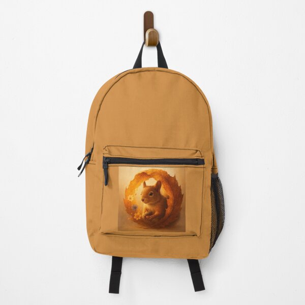 Item preview, Squirrel Autumn Leaf Portal Art | Cozy Woodland Wildlife Illustration designed and sold by GeoWild Designs.