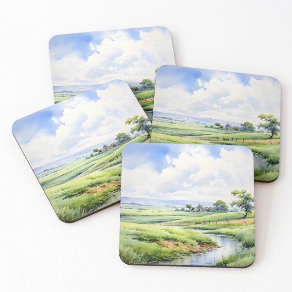 Item preview, Countryside Watercolor Background 10 designed and sold by CharlieDesings.