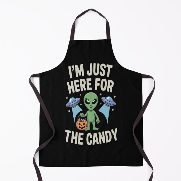 Item preview, Galactic Greeter Im Just Here For The Candy Ufo Halloween Extraterrestrial designed and sold by TeamLequid.