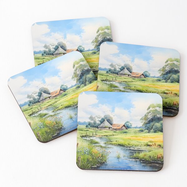 Item preview, Countryside Watercolor Background 11 designed and sold by CharlieDesings.