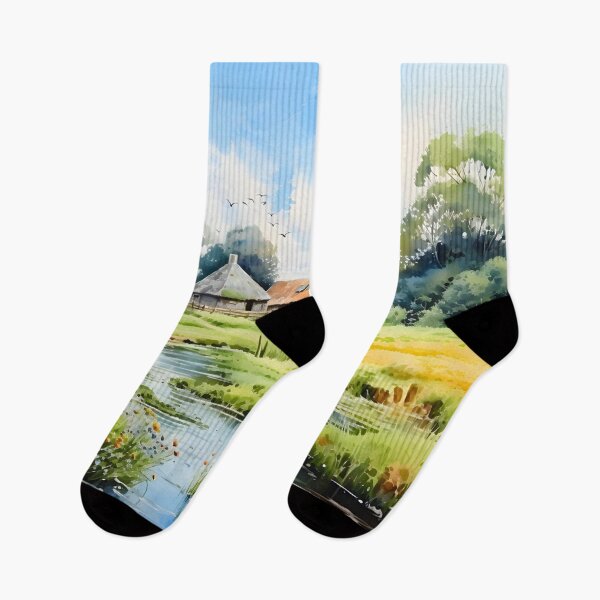 Item preview, Countryside Watercolor Background 11 designed and sold by CharlieDesings.