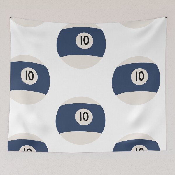 Item preview, Hand-Drawn Blue 10 Billiard Ball Illustration – Retro Pool Ball Art for Pool Players, Cue Sports Fans, and Billiards Lovers designed and sold by Tropical Blood.