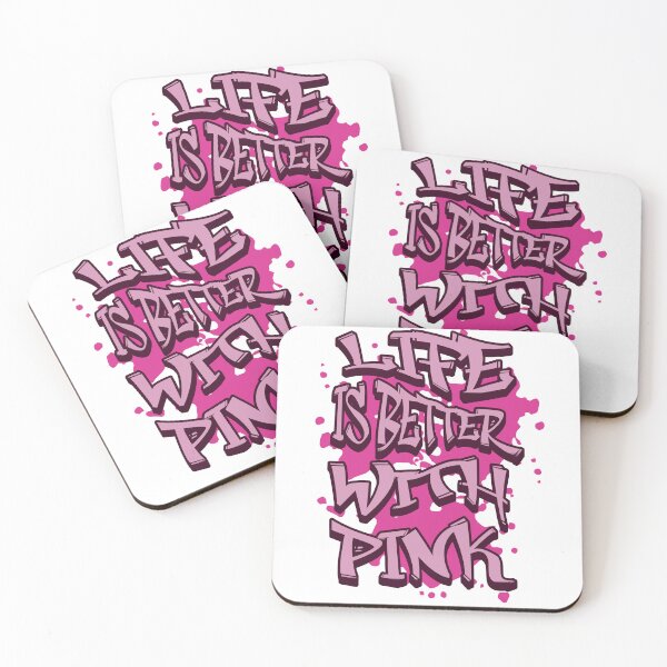 Item preview, "Life Is Batter With Pink" Quote Design designed and sold by GlamourCutieAI.