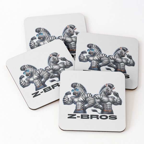 Item preview, Z-BROS Cool Muscular Zebras designed and sold by QuirkySpark.