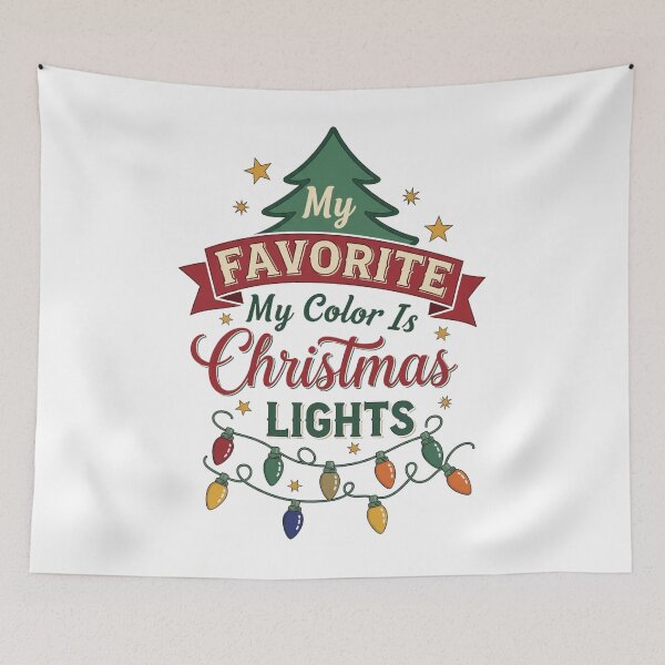 Item preview, Christmas Lights Lover Shirt My Favorite Color Is Christmas Lights designed and sold by BernoNickel.