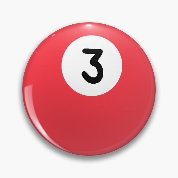 Item preview, Hand-Drawn Red 3 Billiard Ball Illustration – Bold Pool Ball Art for Billiards Players, Cue Sports Fans, and Retro Game Lovers designed and sold by Tropical Blood.