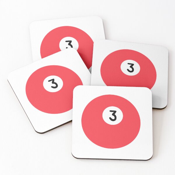 Item preview, Hand-Drawn Red 3 Billiard Ball Illustration – Bold Pool Ball Art for Billiards Players, Cue Sports Fans, and Retro Game Lovers designed and sold by Tropical Blood.