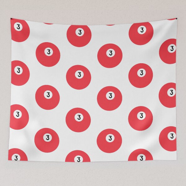 Item preview, Hand-Drawn Red 3 Billiard Ball Illustration – Bold Pool Ball Art for Billiards Players, Cue Sports Fans, and Retro Game Lovers designed and sold by Tropical Blood.