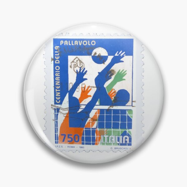 Item preview, Italian Blue Handball Italy Vintage Postage Stamp designed and sold by red-amber65.