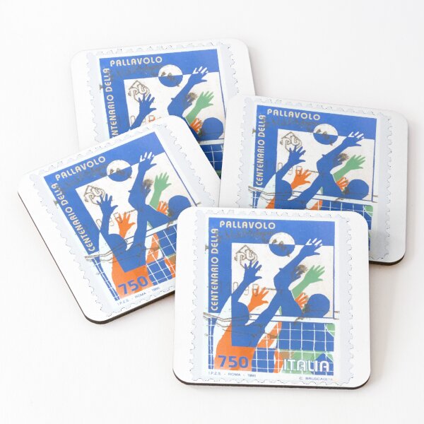 Item preview, Italian Blue Handball Italy Vintage Postage Stamp designed and sold by red-amber65.