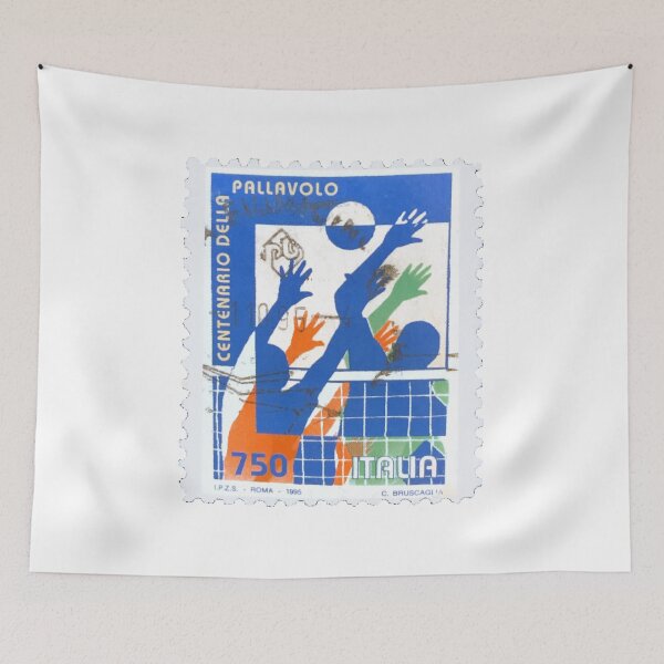 Item preview, Italian Blue Handball Italy Vintage Postage Stamp designed and sold by red-amber65.