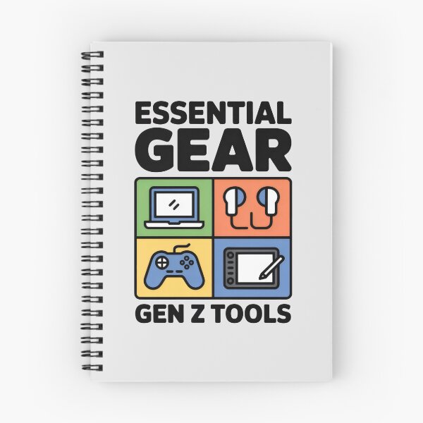 Item preview, Essential Gen Z Tools Grid Design with Laptop, Earphones, Gamepad and Drawing Tablet designed and sold by SplashTastic.