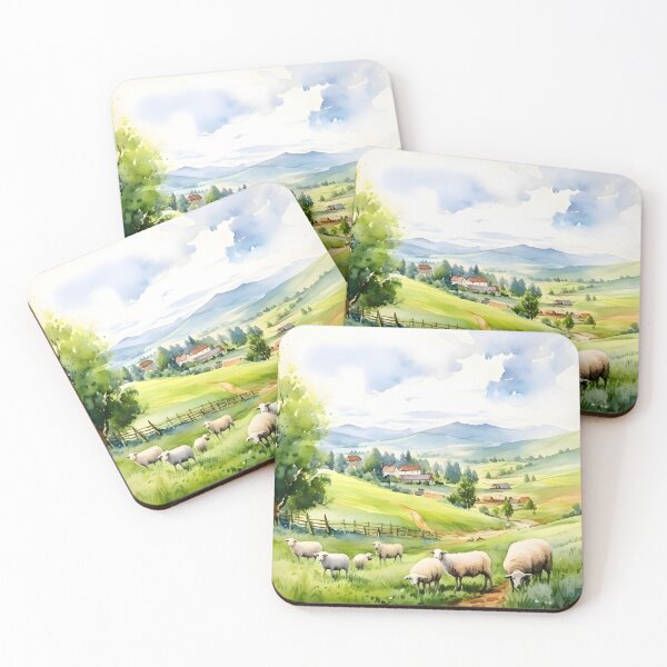 Item preview, Countryside Watercolor Background 12 designed and sold by CharlieDesings.