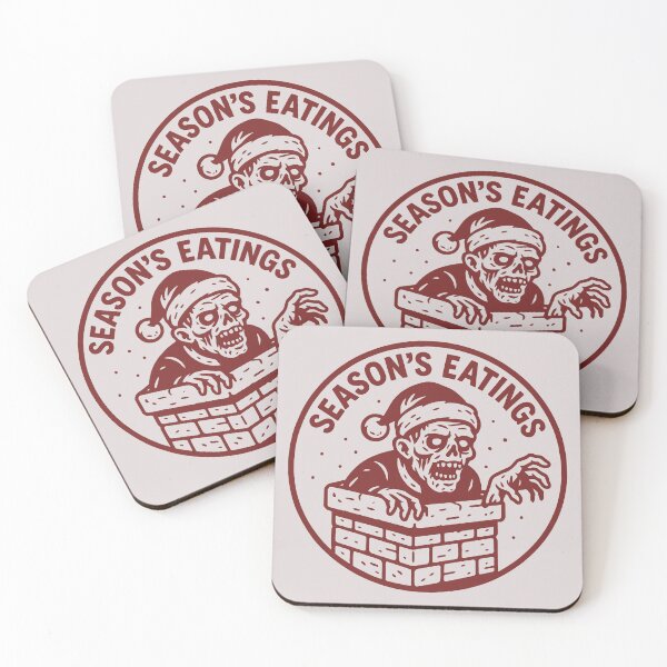 Item preview, Season’s Eatings – Zombie Christmas Horror Badge designed and sold by Tattee.