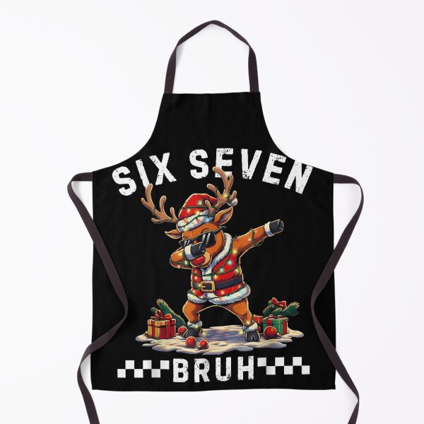 Item preview, Six Seven Bruh Dabbing Reindeer Wearing Santa Suit and Christmas Lights designed and sold by Aladino Tamayo.