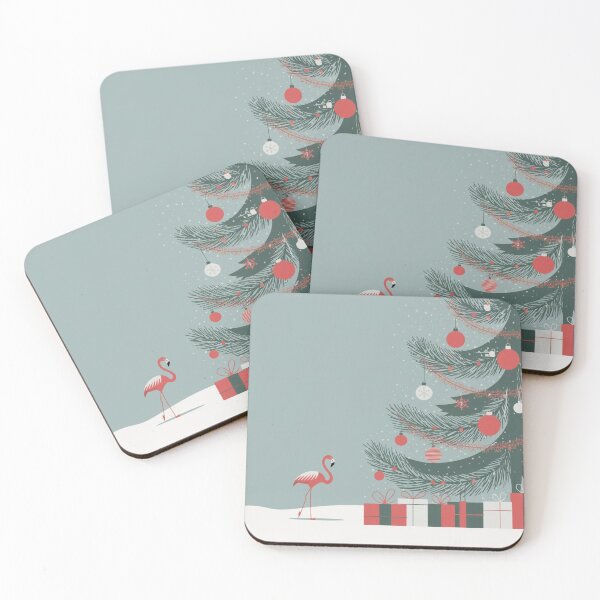 Item preview, Flamingo by the Christmas Tree designed and sold by NeatThingLover.