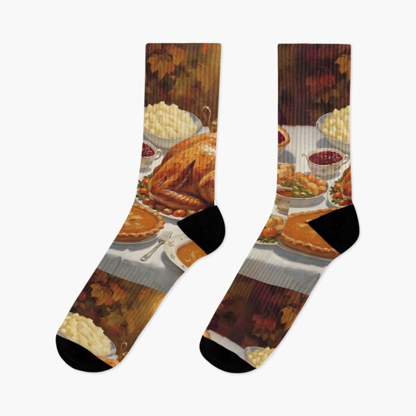 Item preview, Thanksgiving Dinner Feast · Vintage Fall Holiday Illustration designed and sold by Teenidesign .