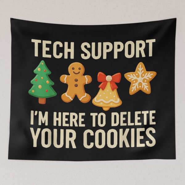 Item preview, Tech Support I'm Here To Delete Your Cookies Funny Christmas IT Joke designed and sold by Aladino Tamayo.