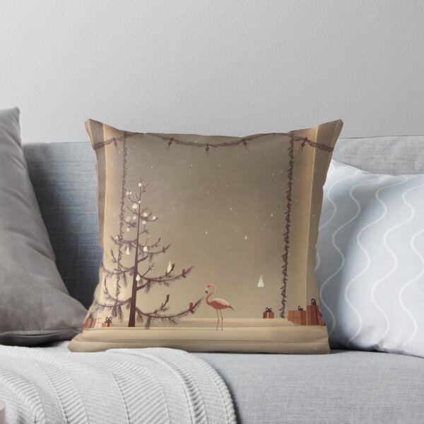 Item preview, Snowy Flamingo Christmas designed and sold by NeatThingLover.
