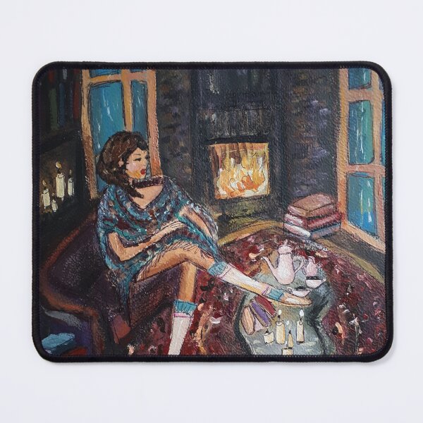 Item preview, Cozy at Home Acrylic Painting designed and sold by Julia-Syn.